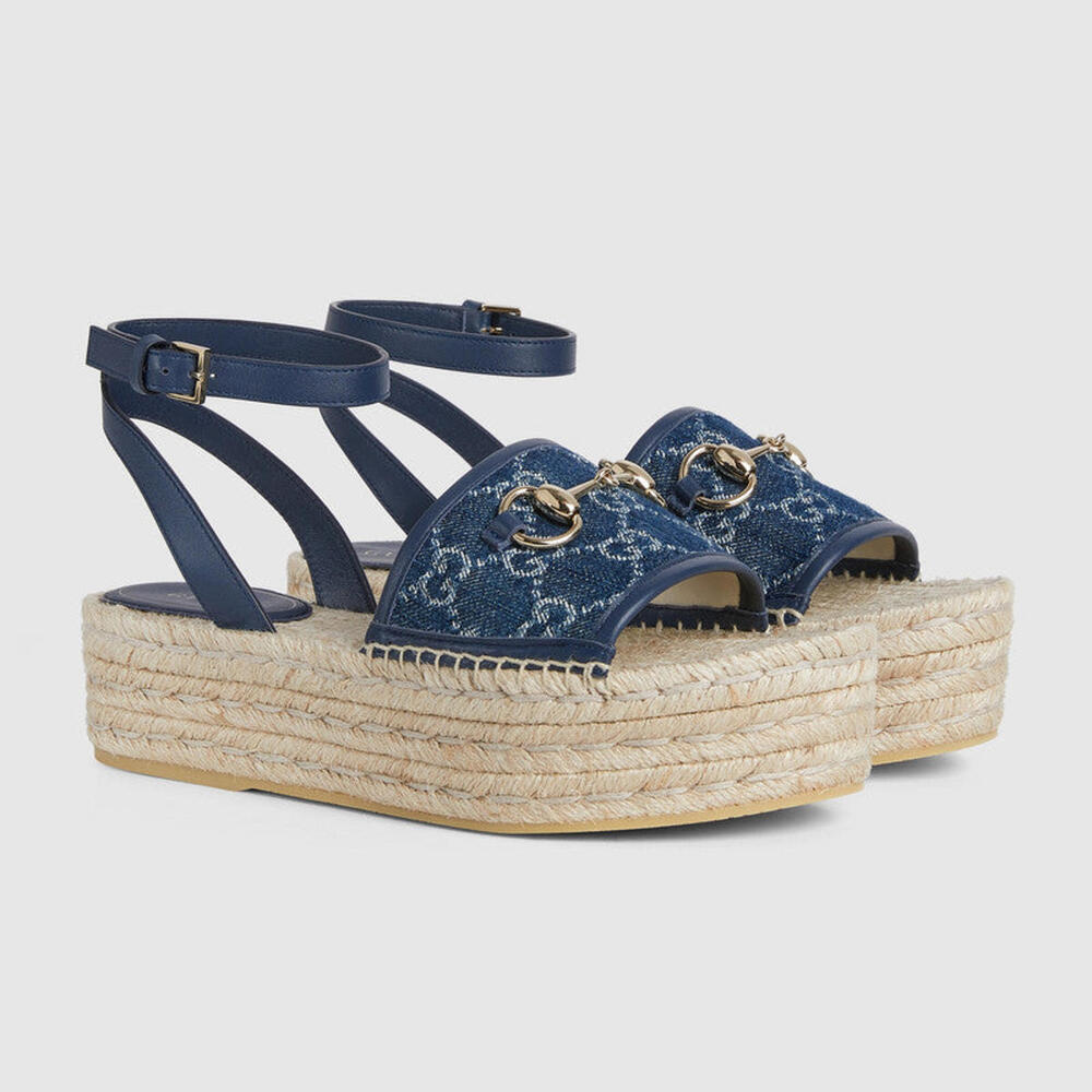 Gucci Horsebit GG Platform Espadrille(PLEASE REQUEST YOUR SIZE BEFORE PURCHASING - Picture 2 of 4